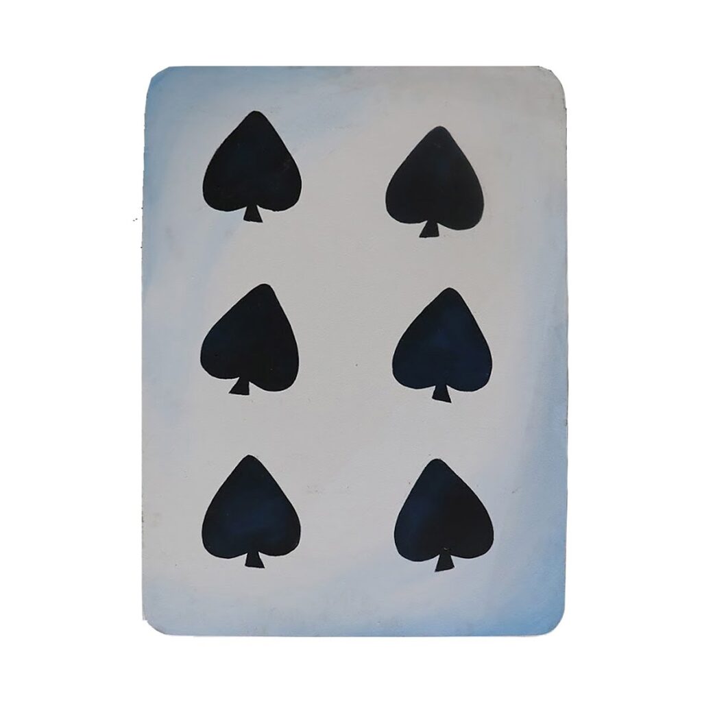 Playing Card Cutout (6 of Spades)