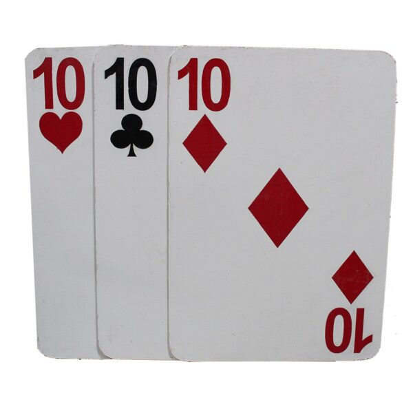 Playing Card Cutout (10s Three of a Kind)