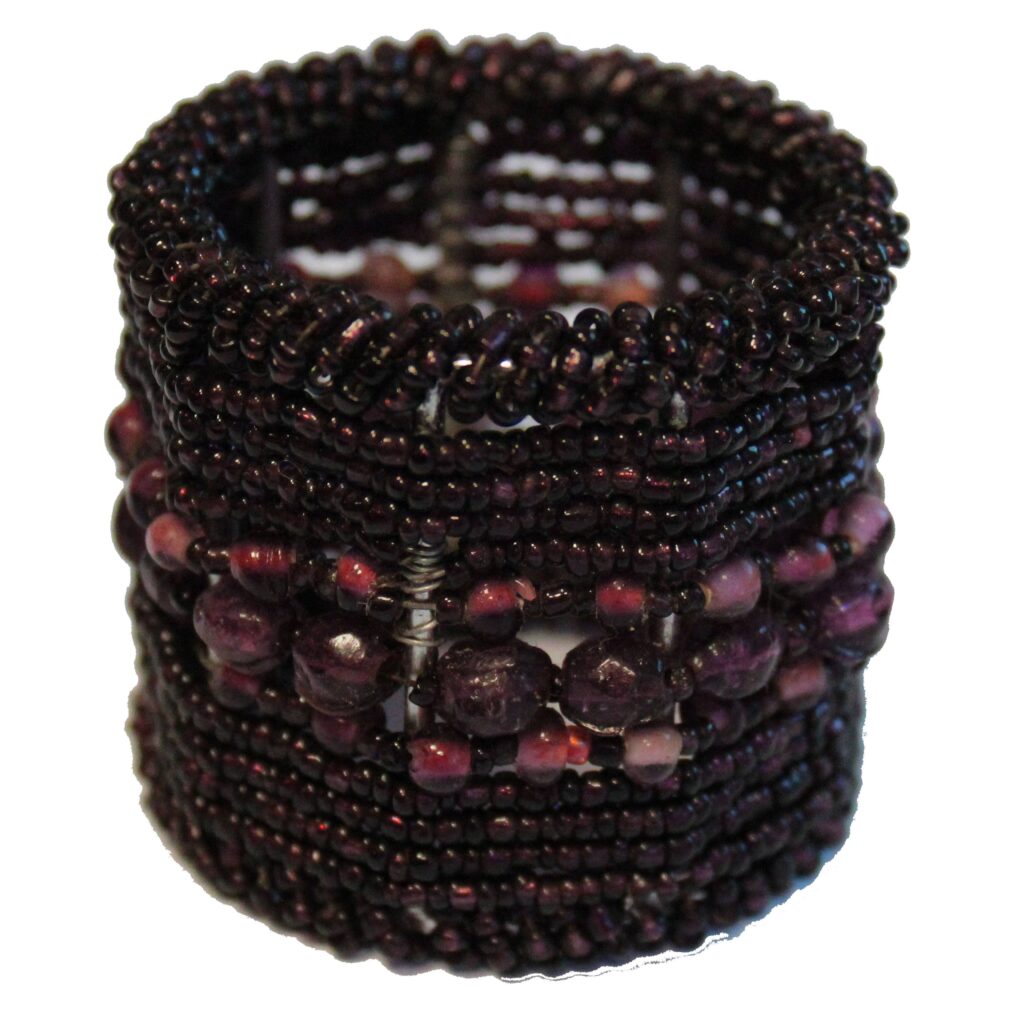 Purple Beaded Napkin Ring
