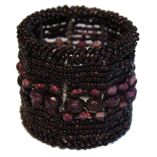 Purple Beaded Napkin Ring