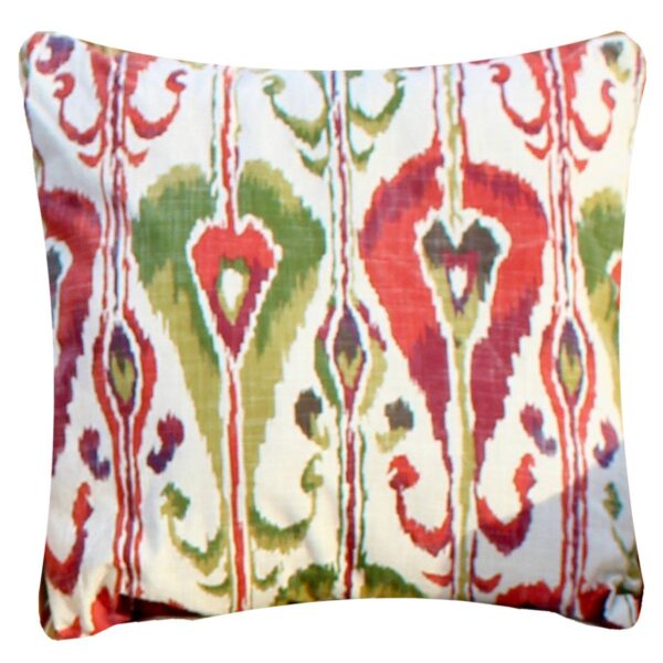 Red & Green Ikat Pillow