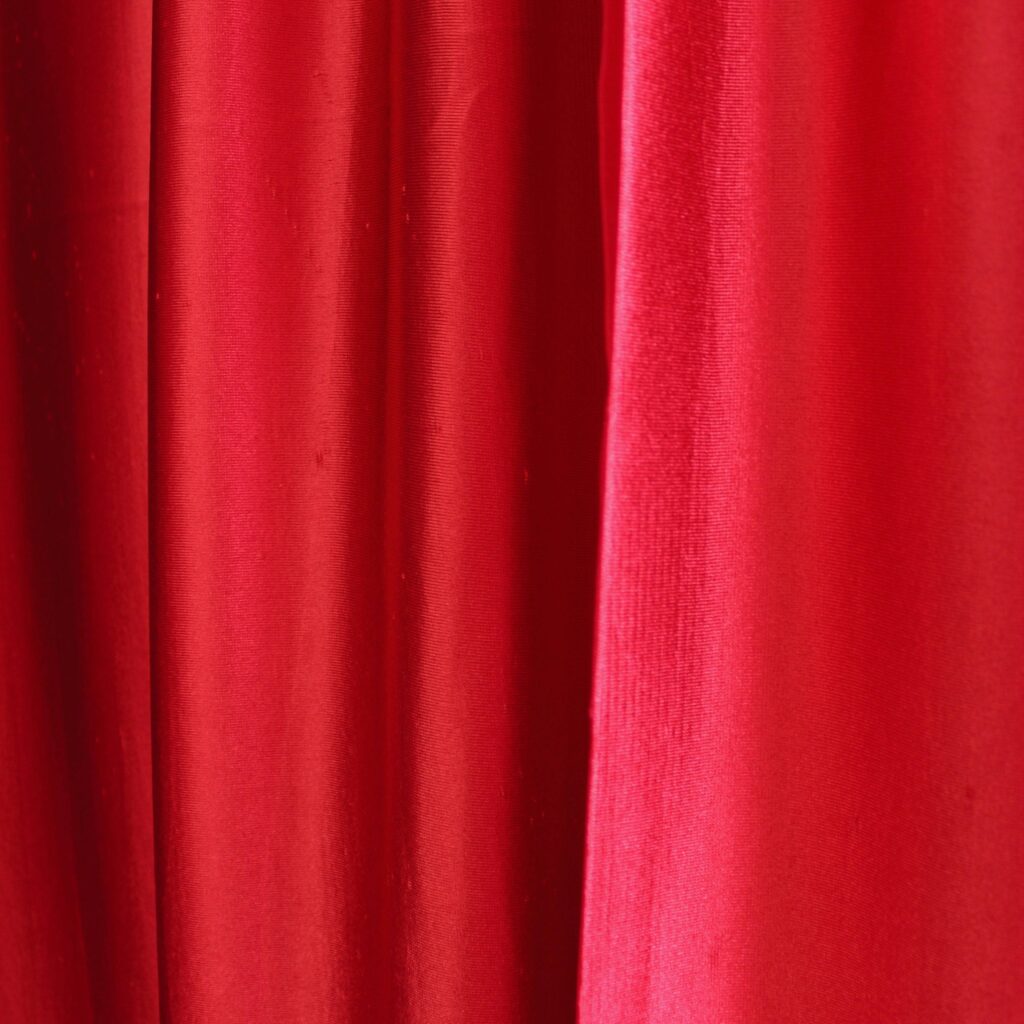 Red Satin Drape