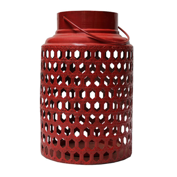 Red Perforated Lantern
