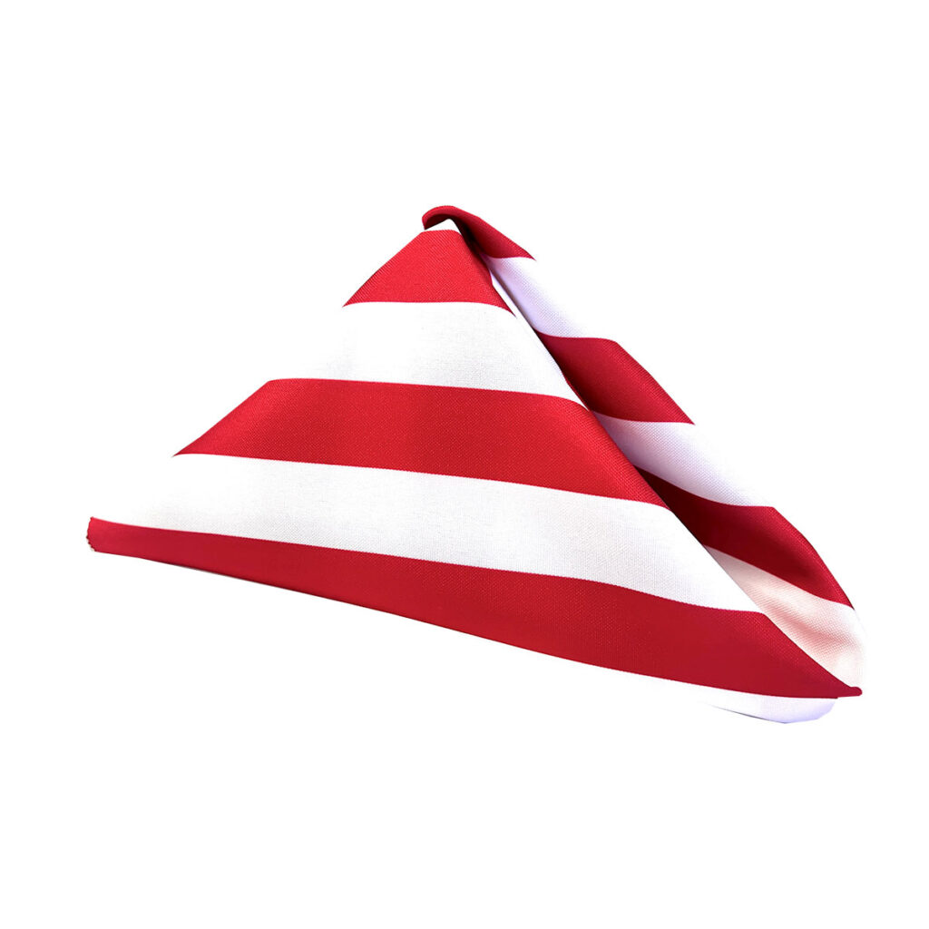 Red & White Stripe Napkin