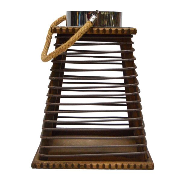 Wooden Rope Square Lantern