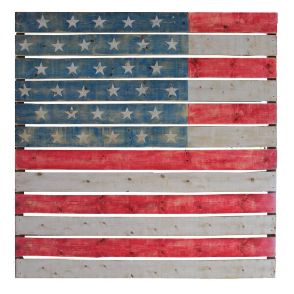 Rustic Slat Flag Panel (Stars)