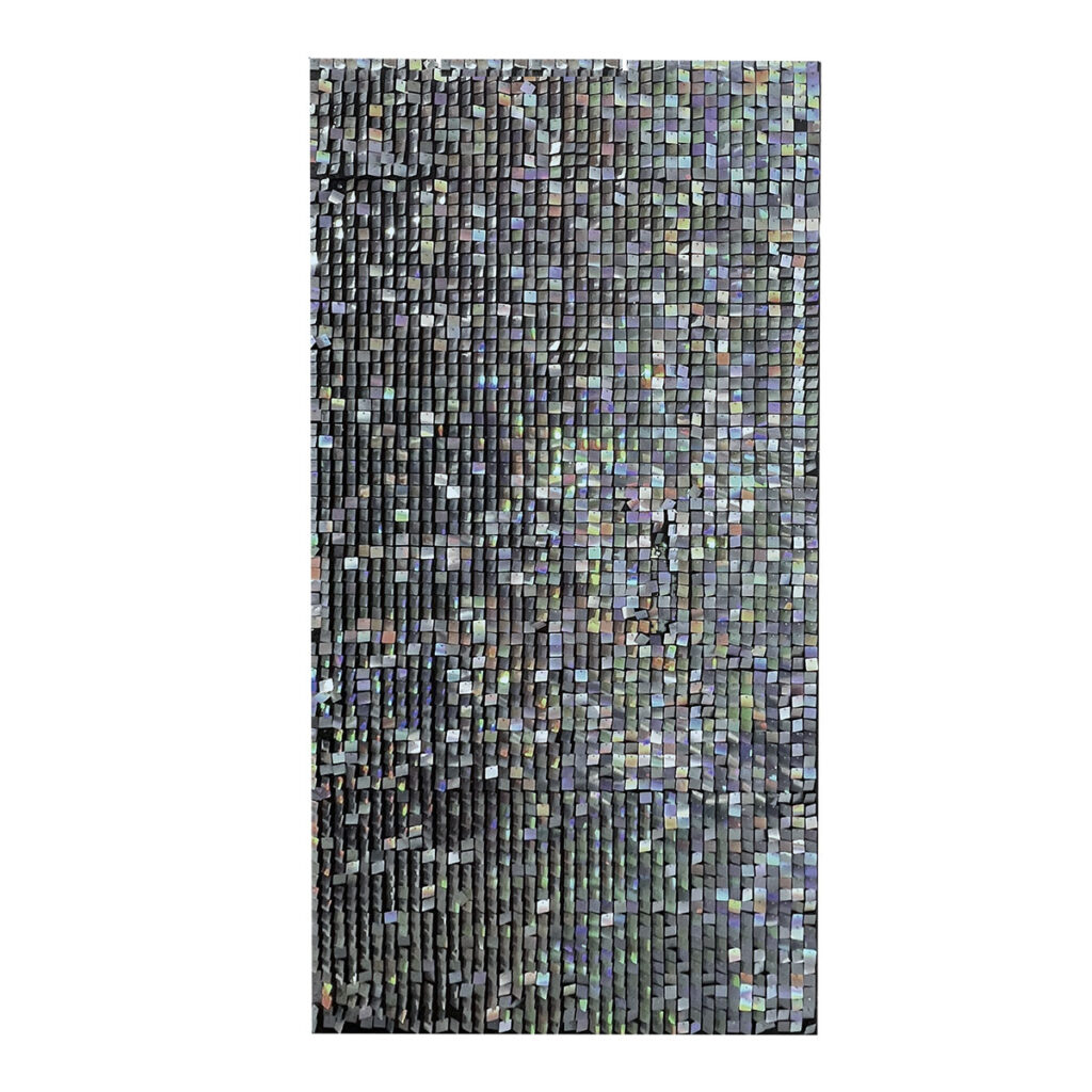 Shimmer Panel, Silver Square Sequin