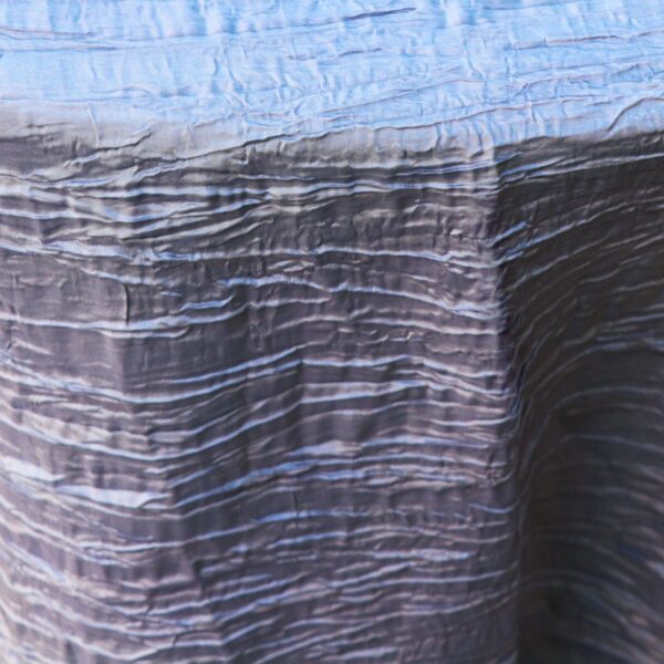 Deep Silver Crinkle Taffeta Table Linen