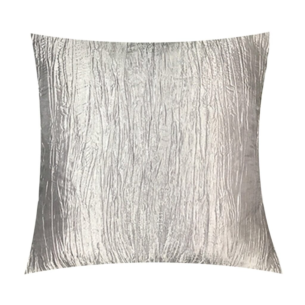Silver Crinkle Pillow