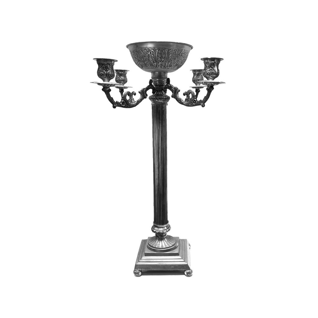 Silver Ornate Candelabra