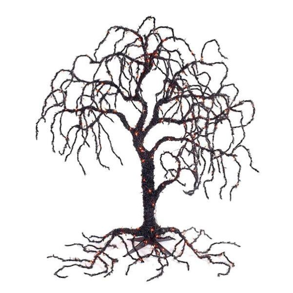 Sleepy Hollow Tree with Orange Lights