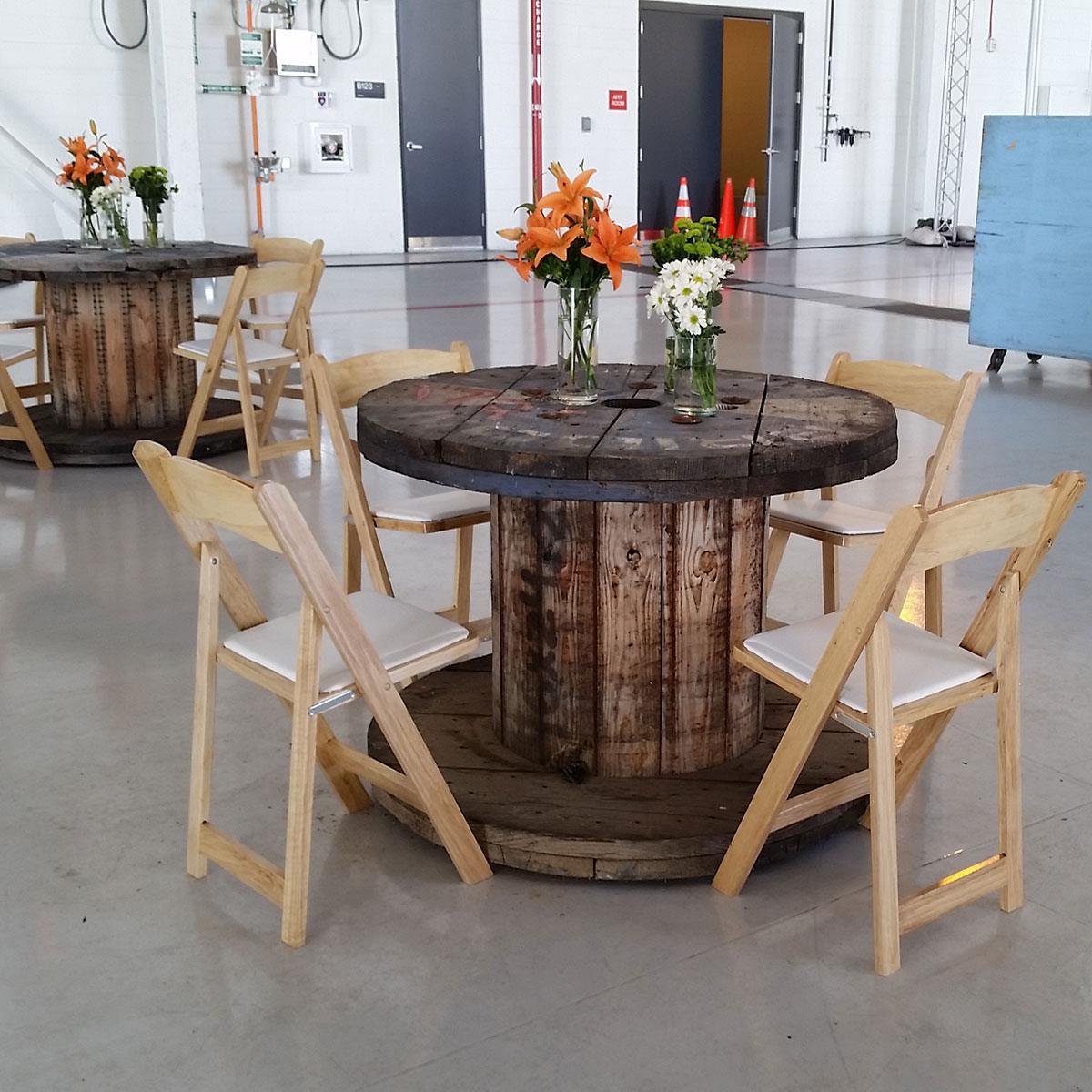 Natural Wood Folding Chair - Image 2