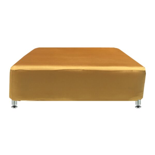 Gold Spandex 4' Square Ottoman