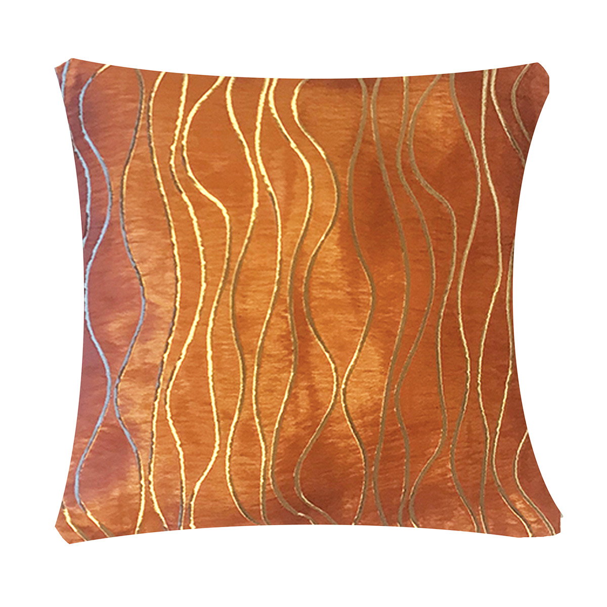 Tangerine Wavelength Pillow, Dark