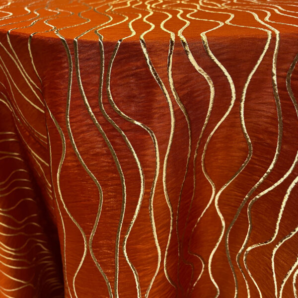 Tangerine Wavelength Reversible Table Linen