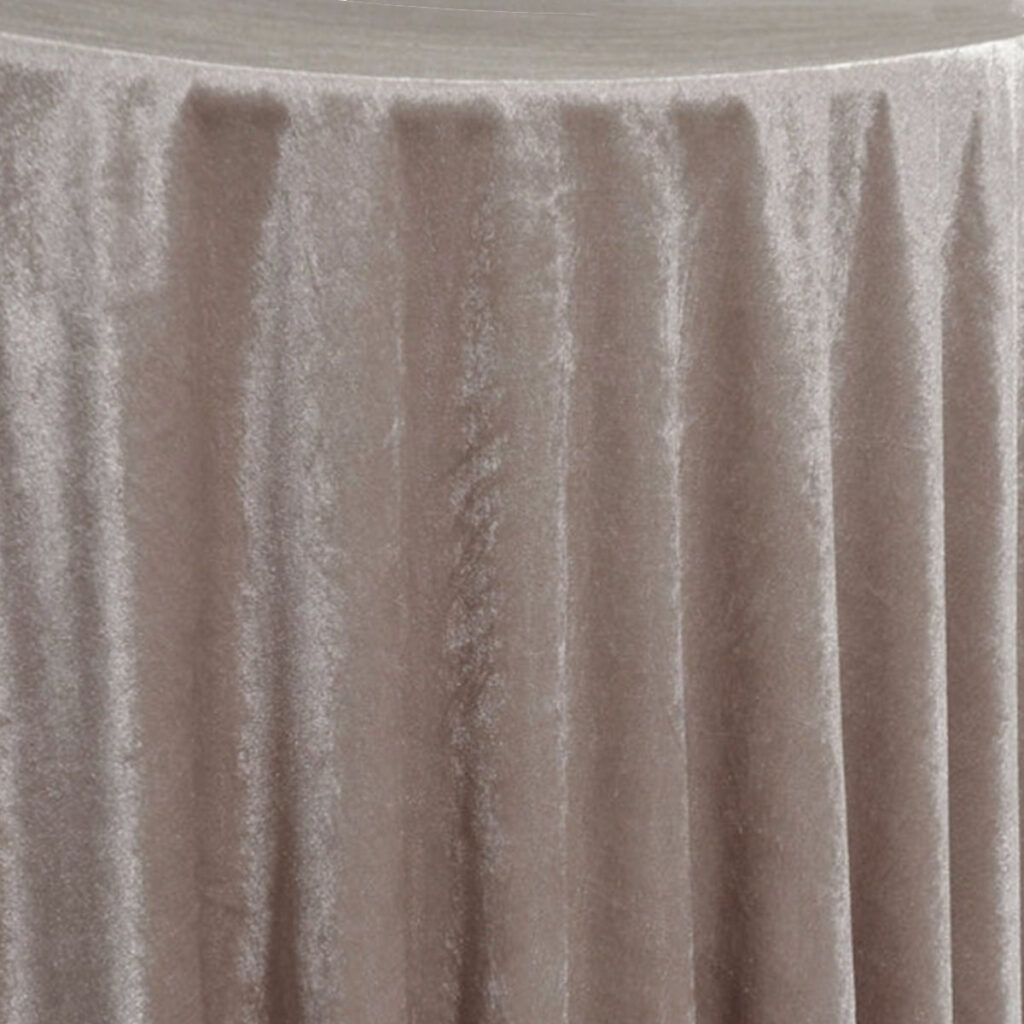 Taupe Lush Velvet Table Linen