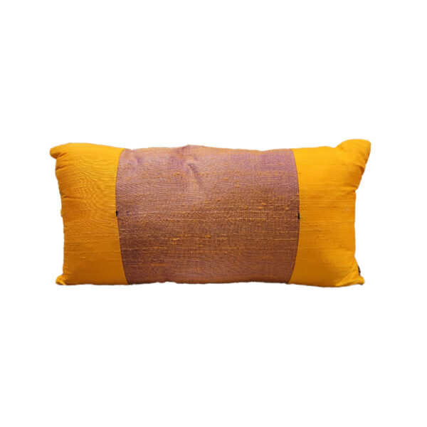 Terracotta & Orange Dupioni Rectangular Pillow