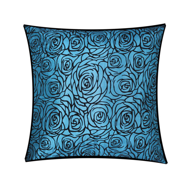 Turquoise Rose Pillow
