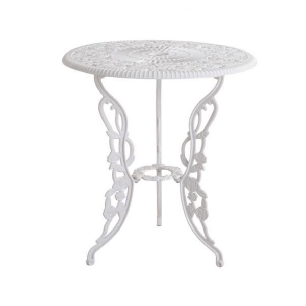 White Iron Garden Bistro Table