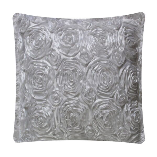 White Rosette Pillow