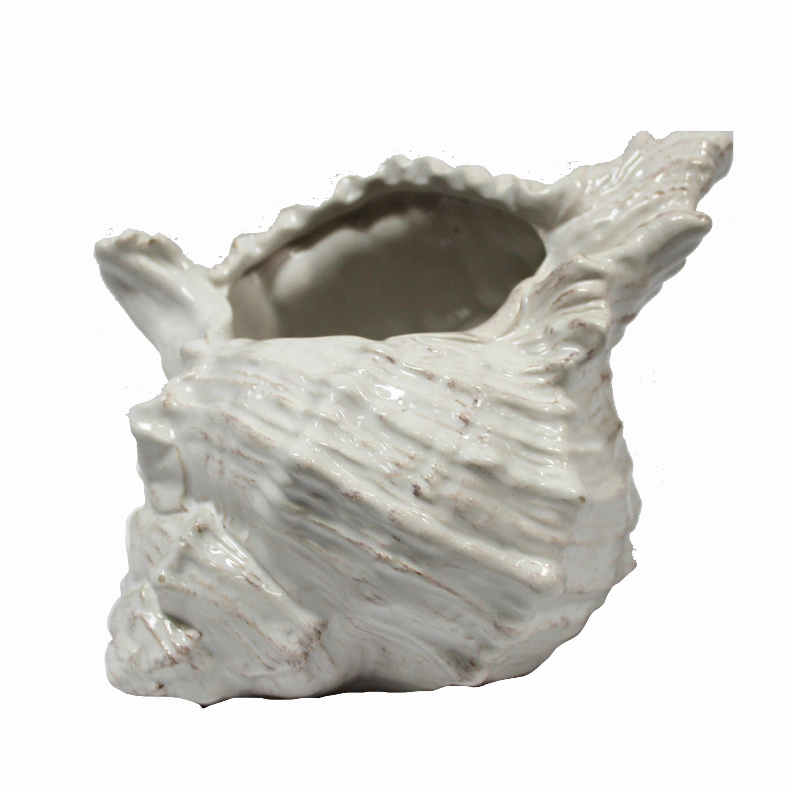 White Ceramic Conch Shell