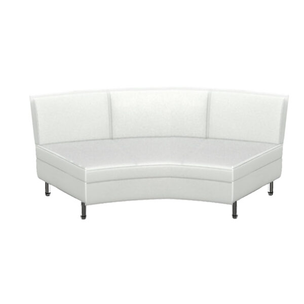 White Contempo Sofa, Backed Section