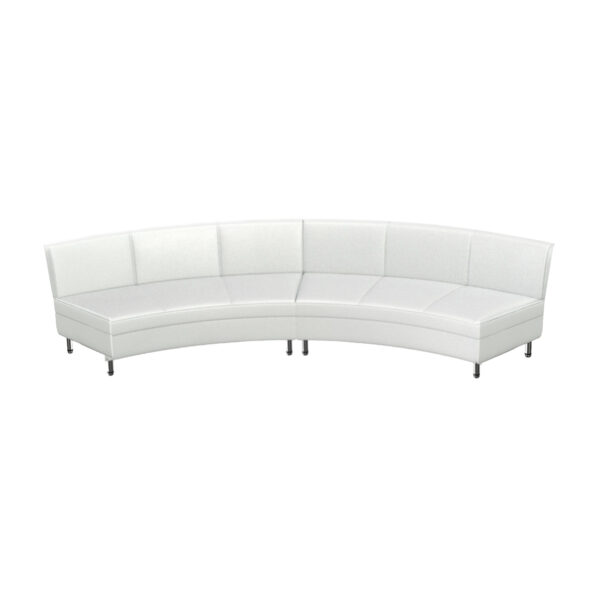 White Contempo Sofa, Backed Duo Set