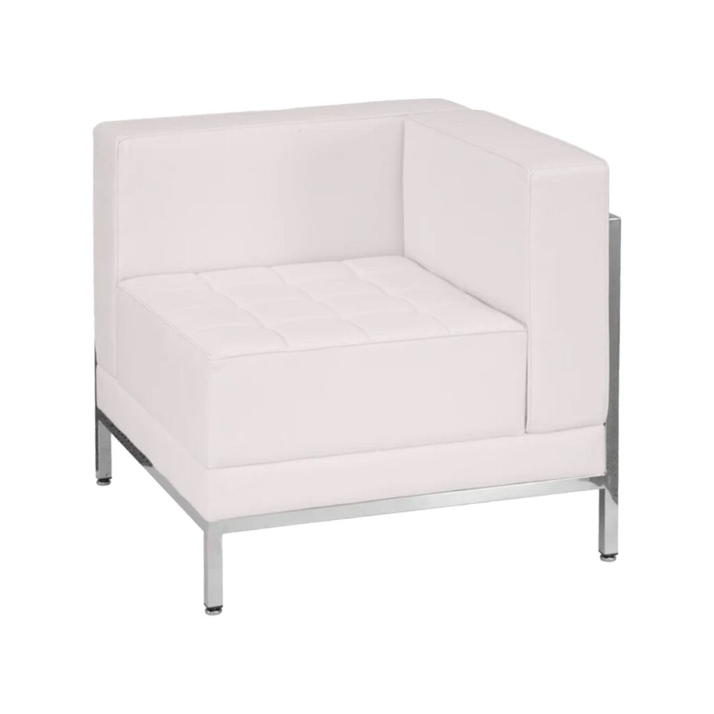 White Elude Ottoman