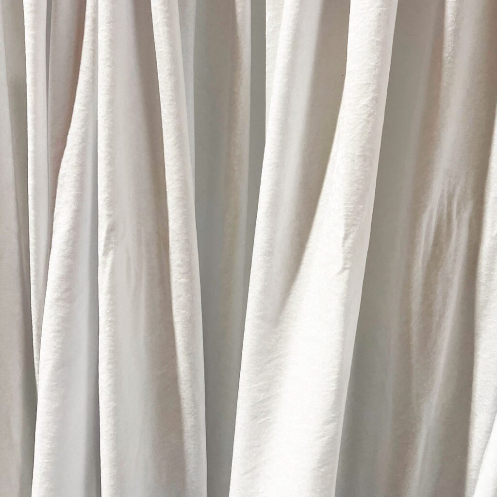 White Super Velvet Drape