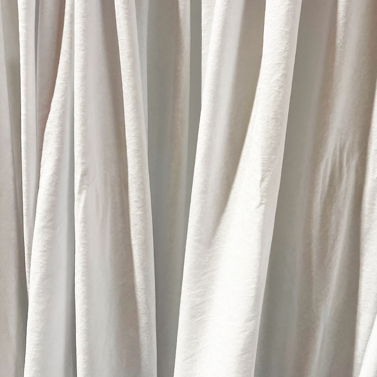 White Super Velvet Drape