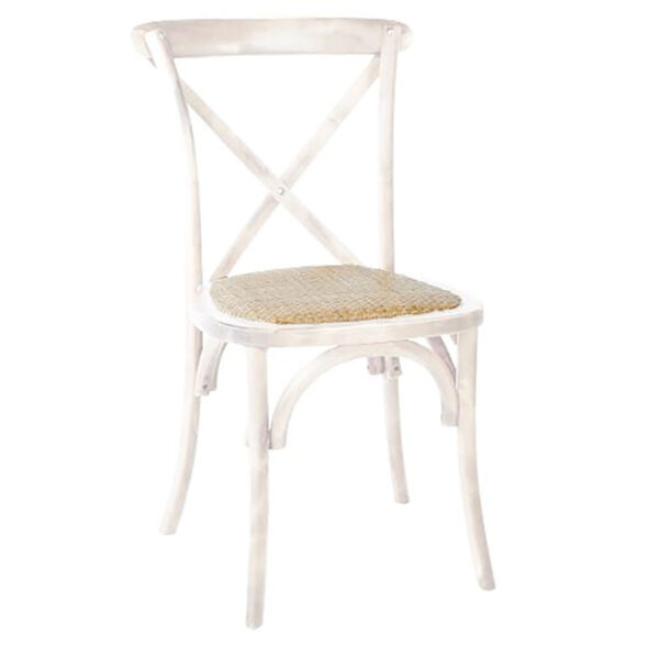 Distressed White Vineyard Chair