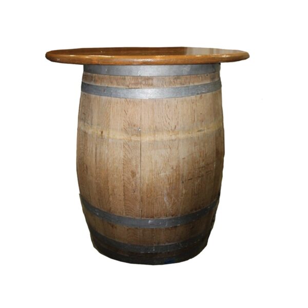 Wine Barrel Highboy with Wood Table Top
