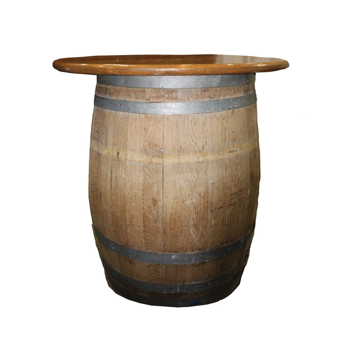 Wine Barrel Highboy with Wood Table Top