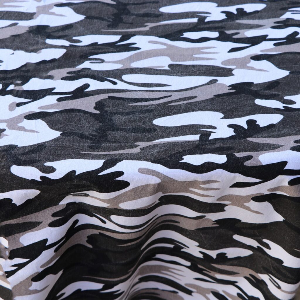 Black & White Camouflage Table Linen