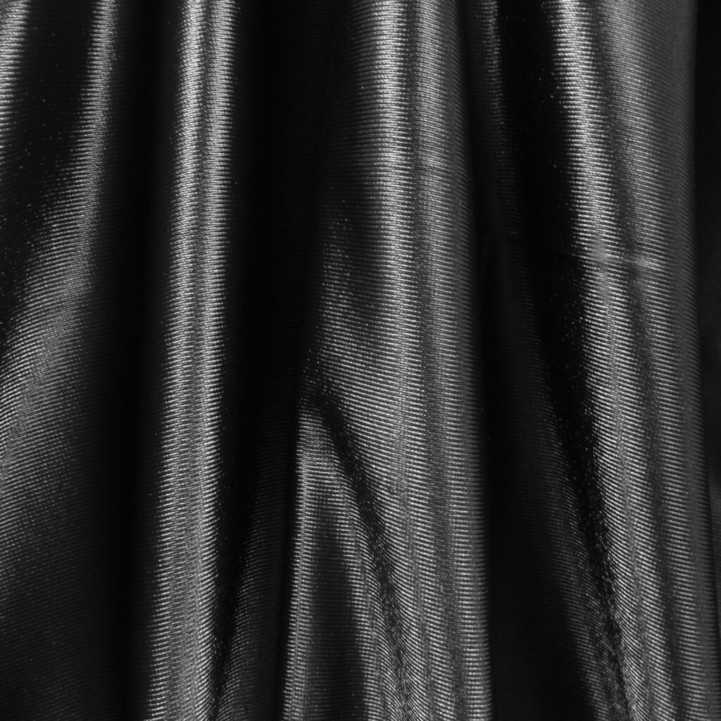 Black Satin Drape