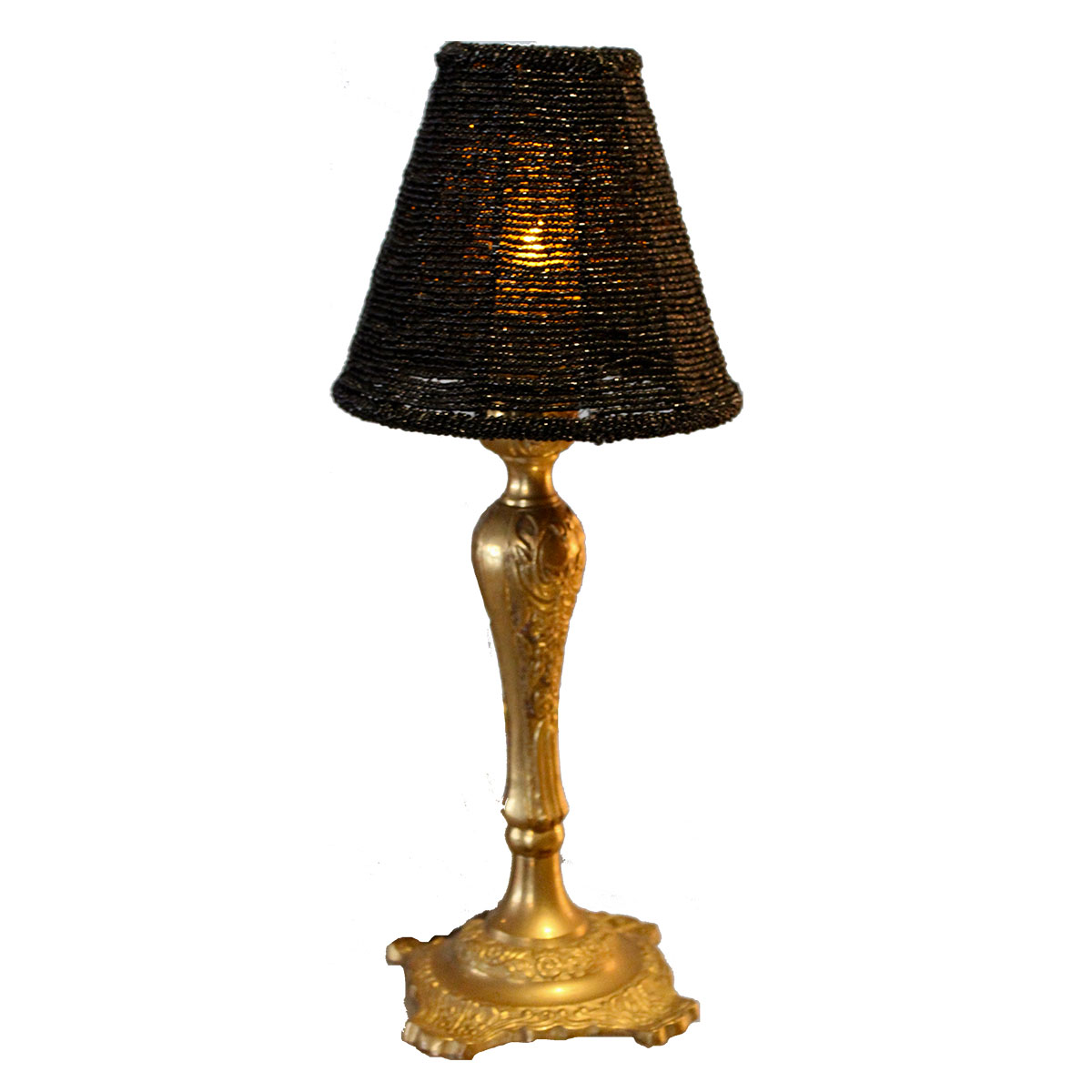 Black Beaded Lampshade