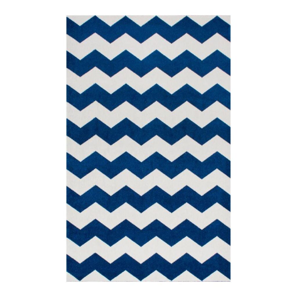 Blue Chevron Rug