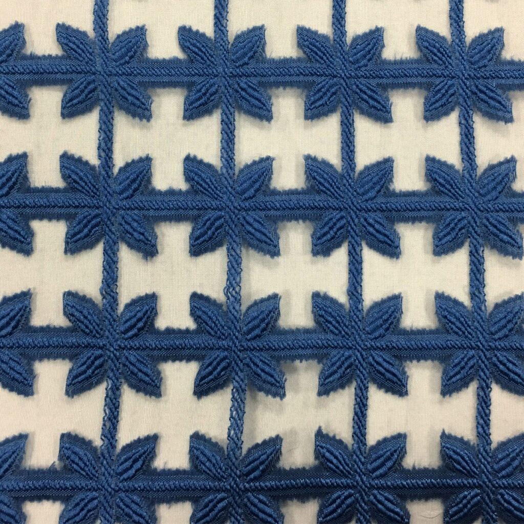 Blue Valencia Burnout Table Linen