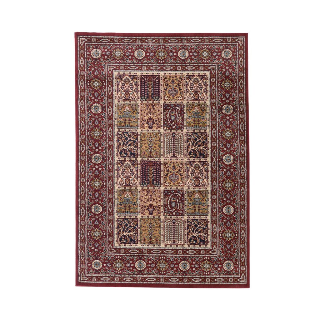Burgundy Tile Rug