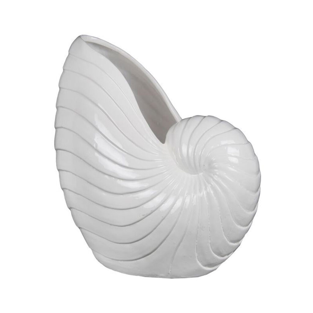 White Ceramic Nautilus Shell