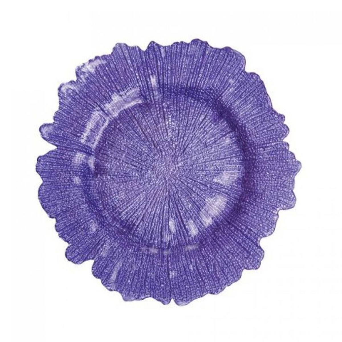 Purple Leaf Charger Plate