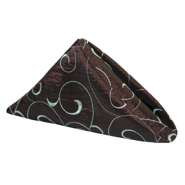 Chocolate & Aqua Milan Napkin