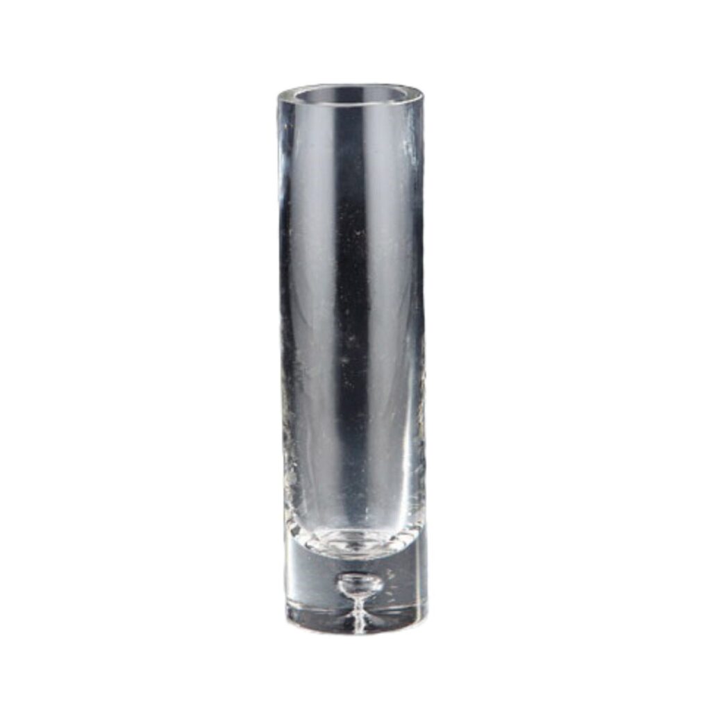 Clear Fat Bottomed Bud Vase