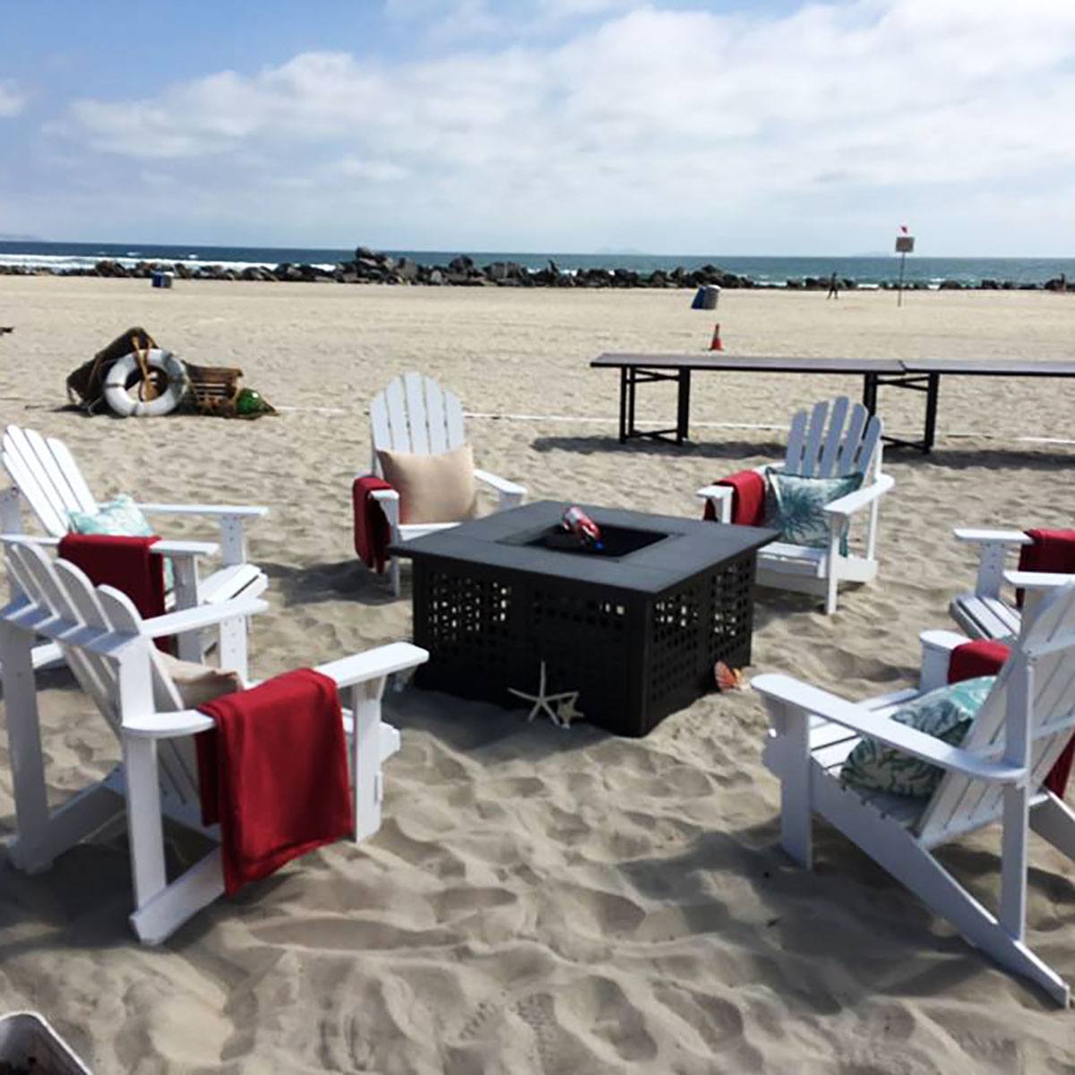 Adirondack Chair, White, Folding - Image 4