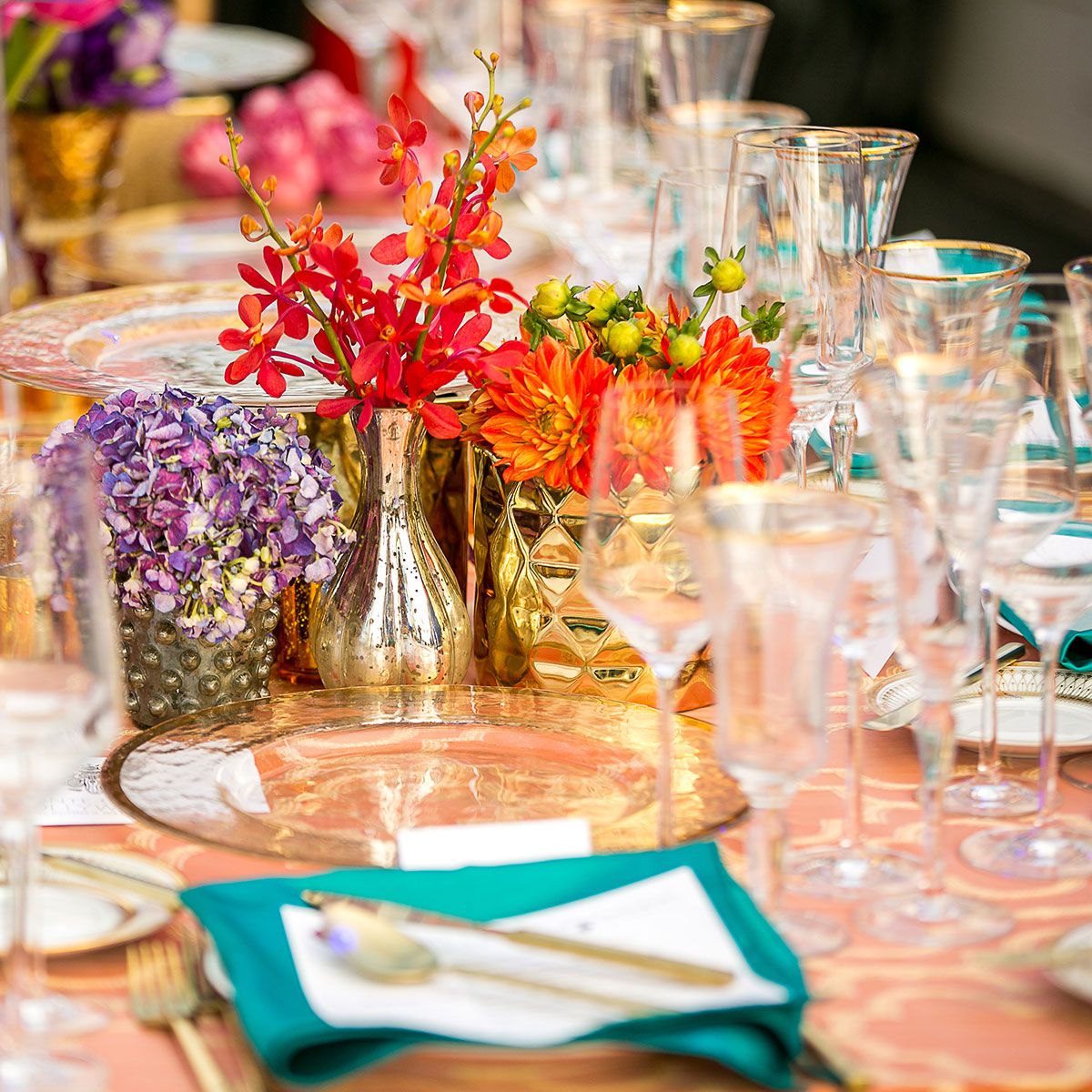 Teal Shantung Napkin - Image 3