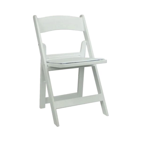 White Resin Folding Chair