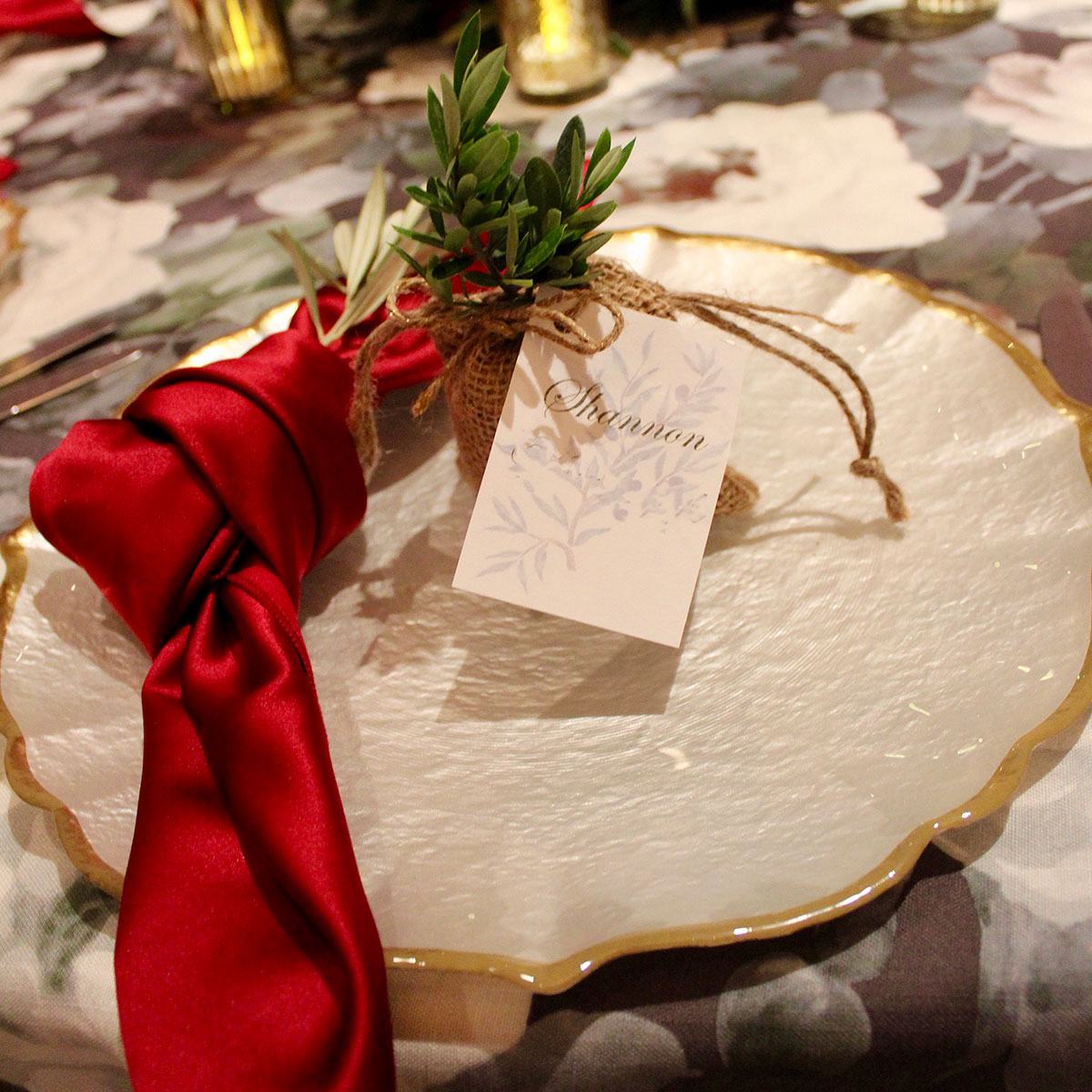 Arctic White & Gold Rimmed Charger Plate - Image 3