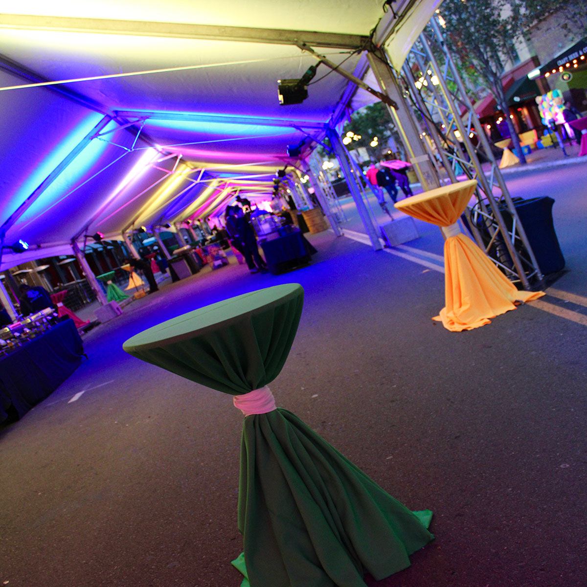 Neon Orange Poly Table Linen - Image 3