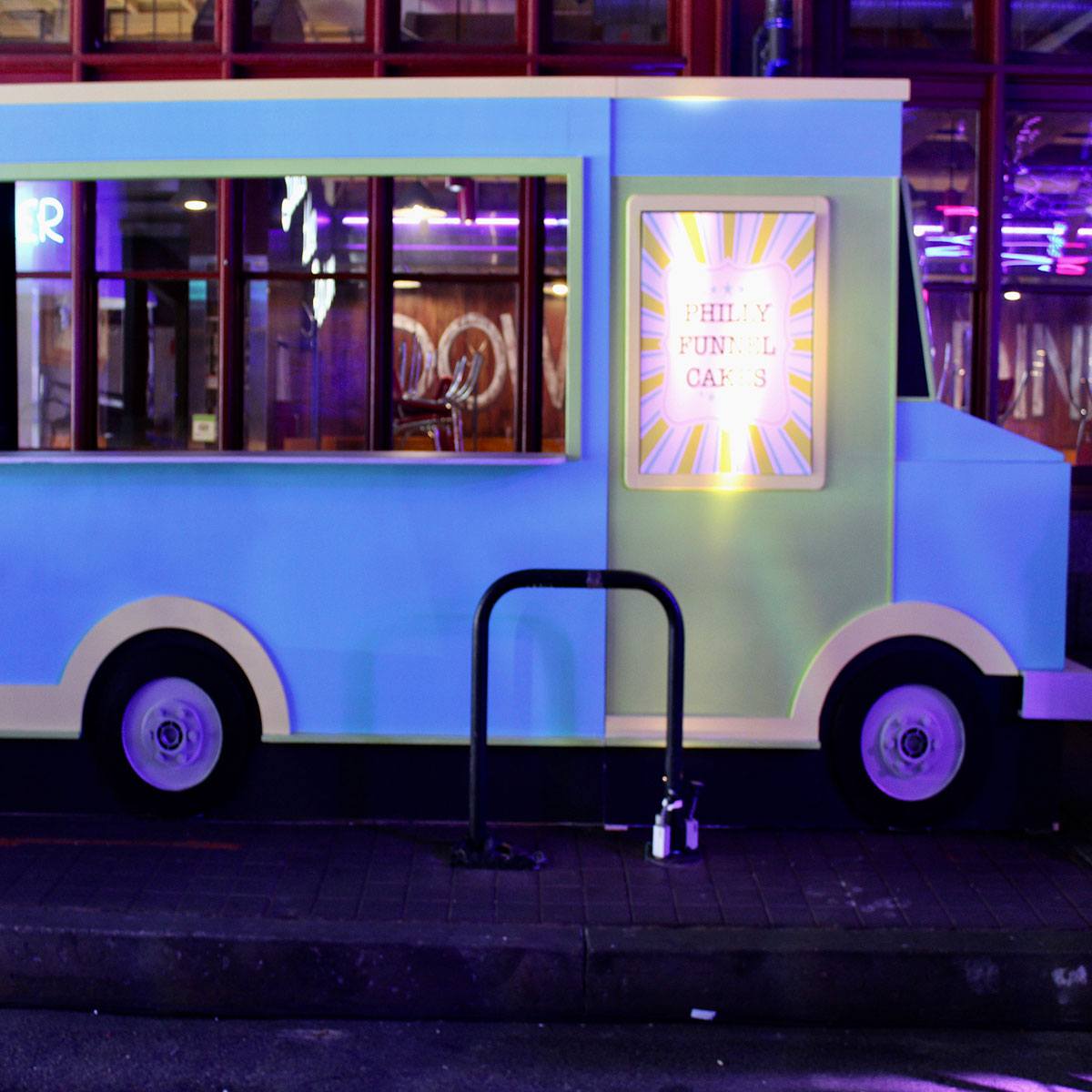 Food Truck Façade (Turquoise with Lime Door) - Image 2