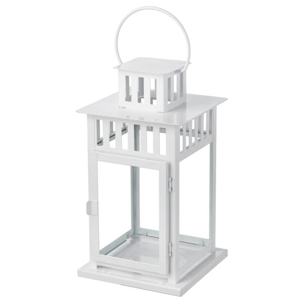 Hamptons White Metal Lantern (Small)